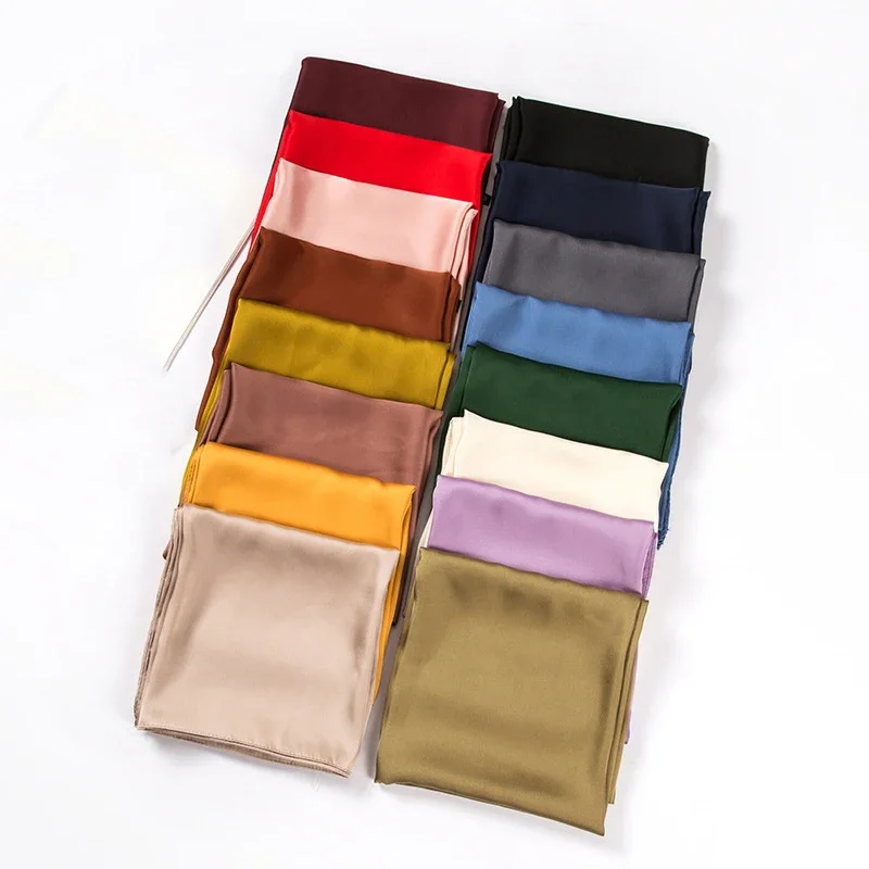 Silk Scarf Square - Lenço de Cetim Feminino 70cm, Cor