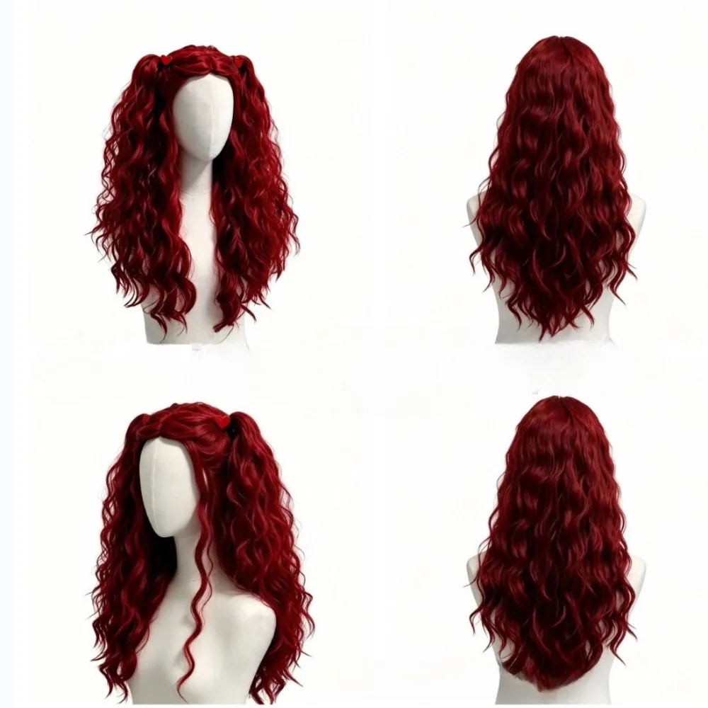 Peruca Sintética Longa e Cache - Women'S Red Accessories avaliação e preço