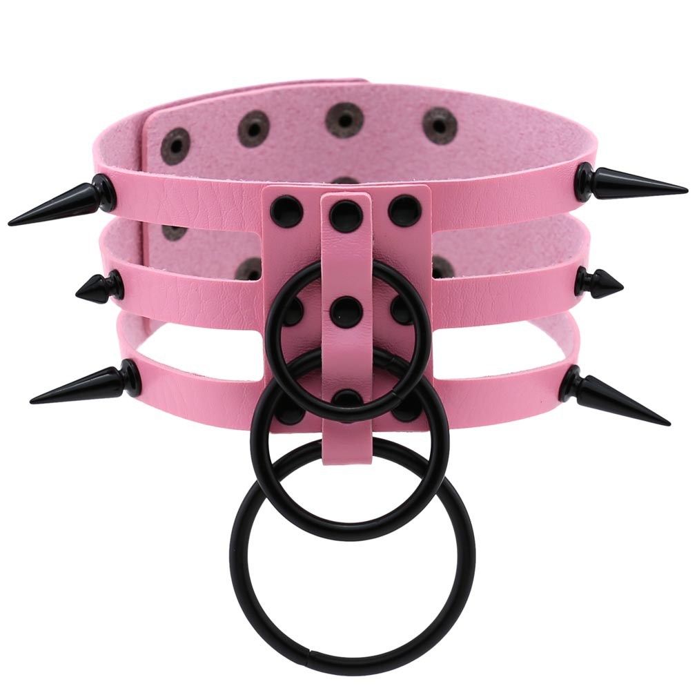 Colar gargantilha de couro pre - Women'S Emo Accessories avaliação e preço