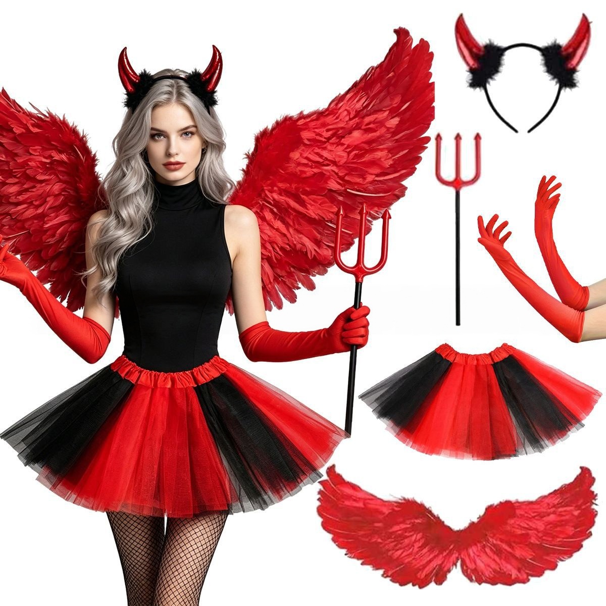 Conjunto de fantasia de Hallow - Women'S Red Accessories avaliação e preço